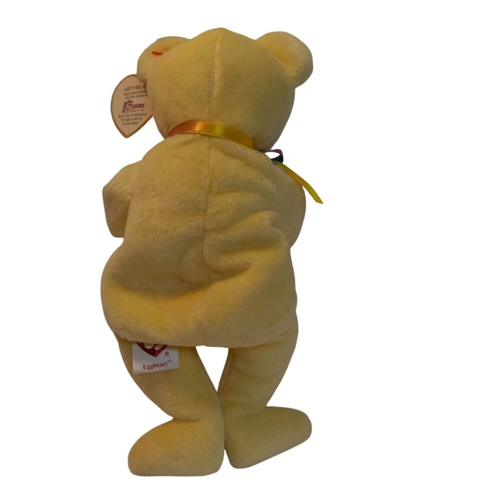 Ty Beanie Babies Bear Eggbeart Stuffed Plush 2004 Easter Yellow Ribbon Egg NEW - Picture 6 of 10